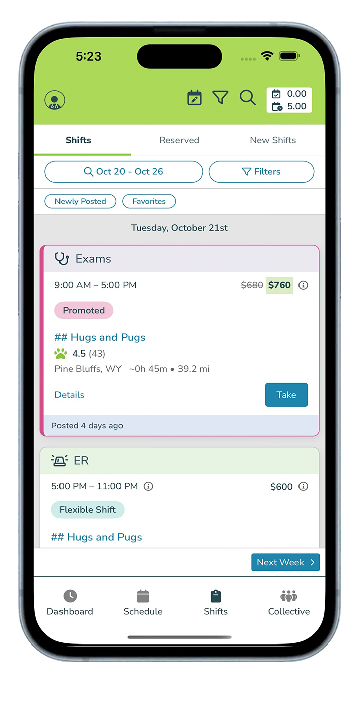 IndeVets shifts shopping page