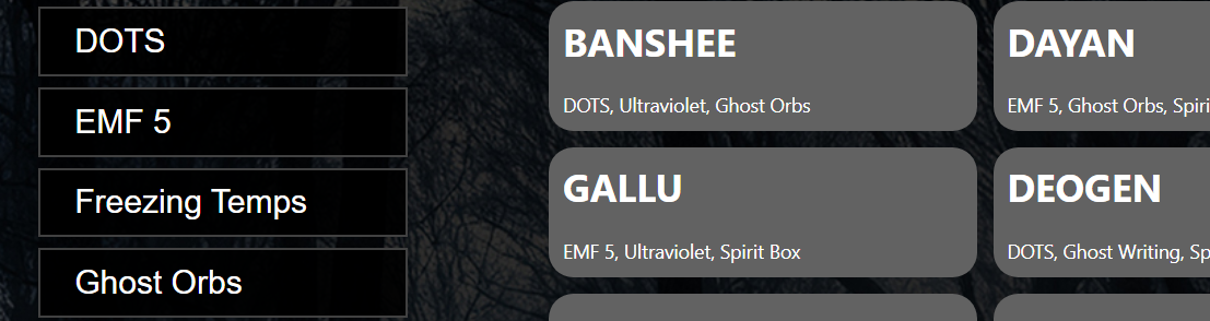 Initial cropped screenshot for Phasmophobia Tracker